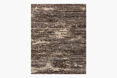 Sienna Silk, Wool and Nettle Rug – Espresso / Sand