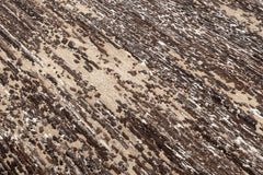 Sienna Silk, Wool and Nettle Rug – Espresso / Sand