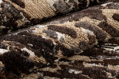 Sienna Silk, Wool and Nettle Rug – Espresso / Sand