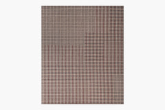 Variegated Grid Rug – Light Sand / Claret