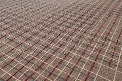 Variegated Grid Rug – Light Sand / Claret
