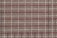 Variegated Grid Rug – Light Sand / Claret