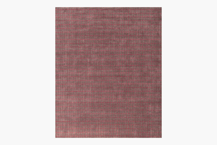 Small Grid Rug – Maroon