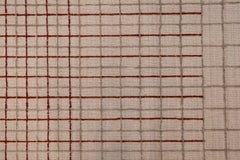 Variegated Grid Rug – Oatmeal / Claret
