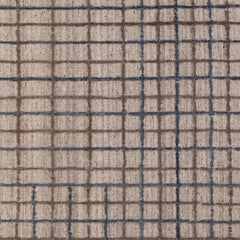 Variegated Grid Rug – Taupe / Navy