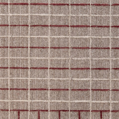 Variegated Grid Rug – Cafe / Burgundy