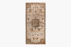 AR31543, Ghom Silk Rug, Central Persia, 3'4" X 7'1"