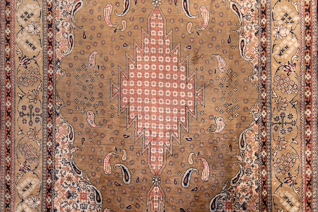 AR31544, Ghom Silk Rug, Central Persia, 3'6" X 5'3"