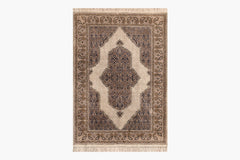 AR31545, Ghom Silk Rug, Central Persia, 3'6" X 5'1"