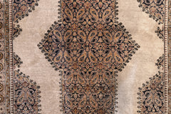 AR31545, Ghom Silk Rug, Central Persia, 3'6" X 5'1"