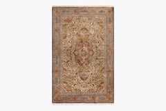 AR31548, Ghom Silk Rug, Central Persia, 4'5" X 6'9"