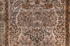 AR31549, Ghom Silk Rug, Central Persia, 3'6" X 5'3"