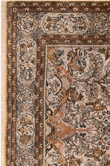 AR31549, Ghom Silk Rug, Central Persia, 3'6" X 5'3"
