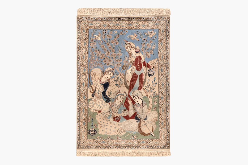AR31554, Isfahan Rug, Central Persia, 2'7" X 3'10"