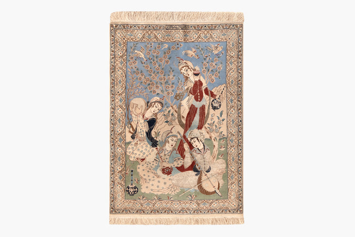 AR31554, Isfahan Rug, Central Persia, 2'7" X 3'10"