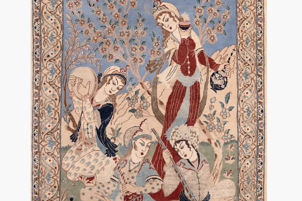 AR31554, Isfahan Rug, Central Persia, 2'7" X 3'10"