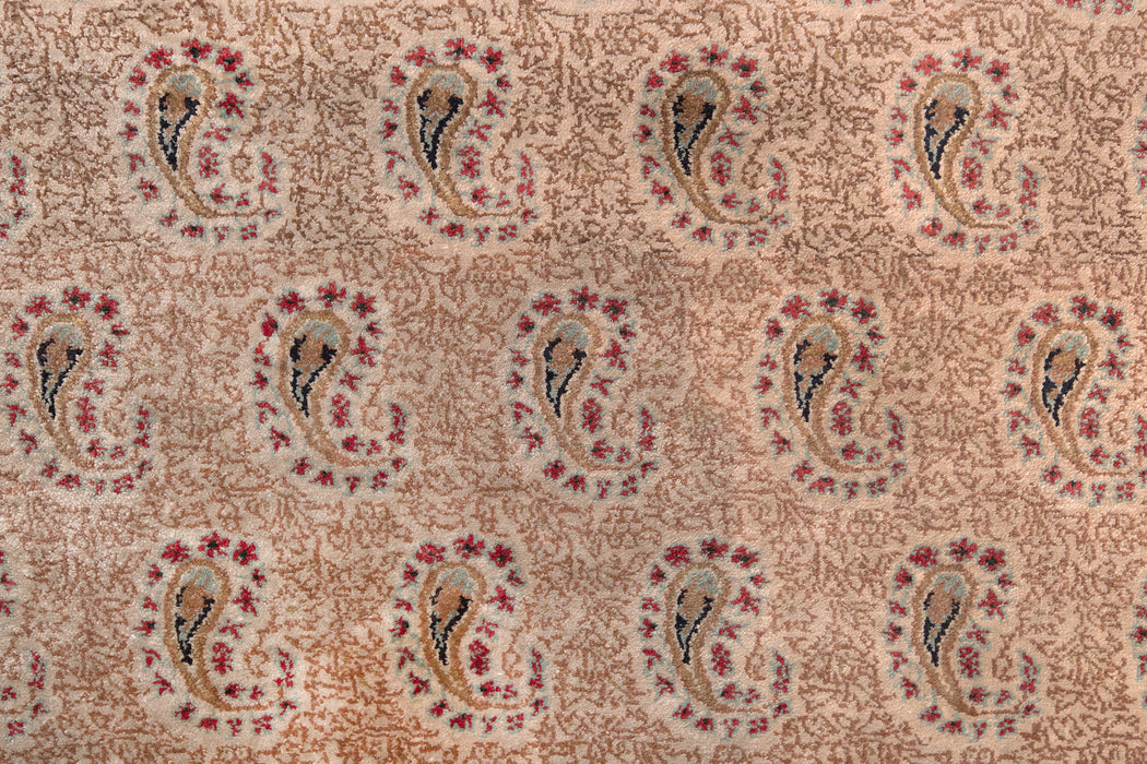 AR31562, Ghom Silk Rug, Central Persia, 2' X 3'