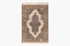 AR31564, Ghom Silk Rug, Central Persia, 3'7" X 5'