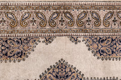 AR31564, Ghom Silk Rug, Central Persia, 3'7" X 5'