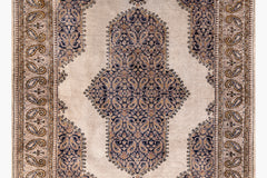 AR31564, Ghom Silk Rug, Central Persia, 3'7" X 5'