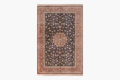 BC31536/4566, SILK QUM RUG, CENTRAL PERSIA, 6'7" X 10'6"