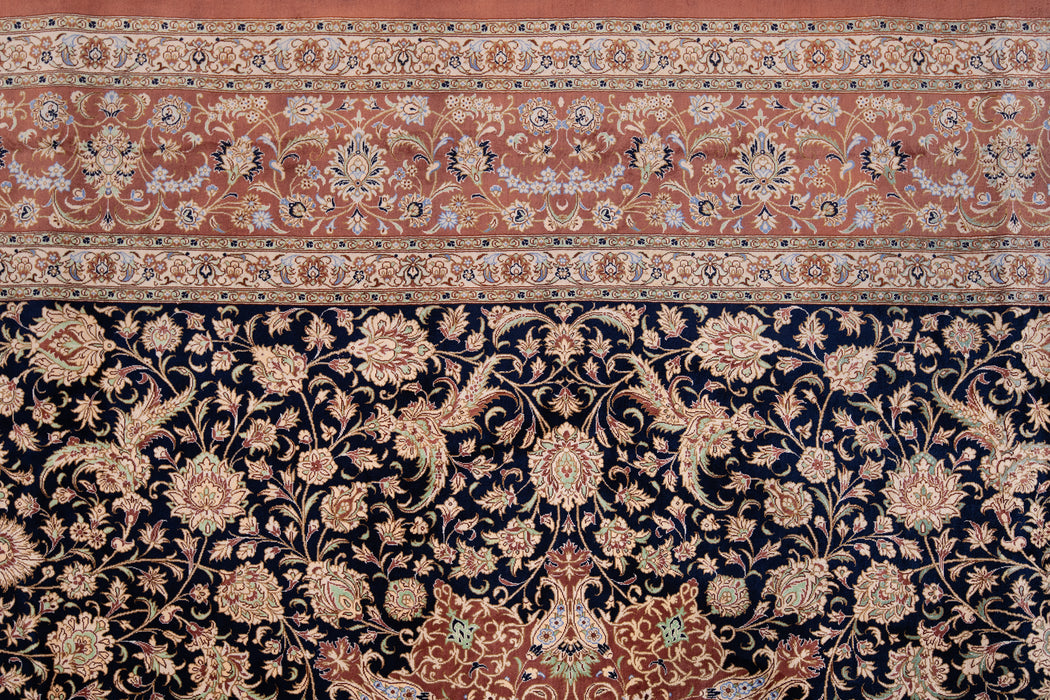 BC31536/4566, SILK QUM RUG, CENTRAL PERSIA, 6'7" X 10'6"