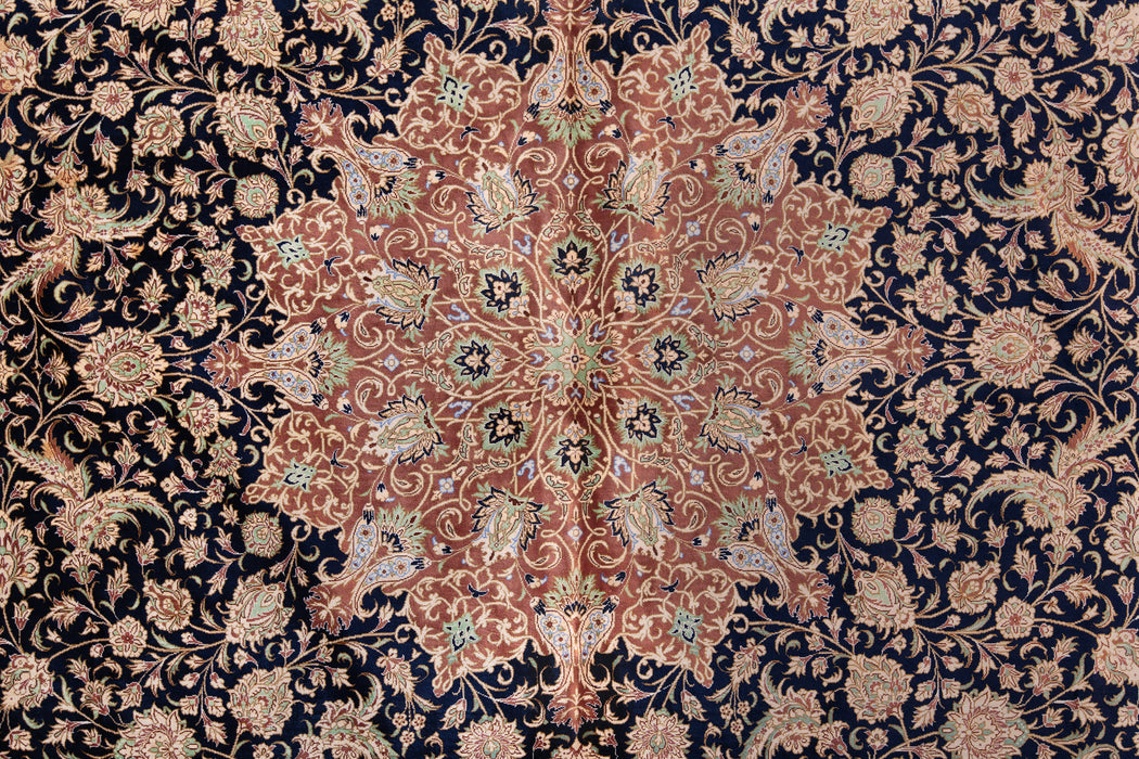 BC31536/4566, SILK QUM RUG, CENTRAL PERSIA, 6'7" X 10'6"