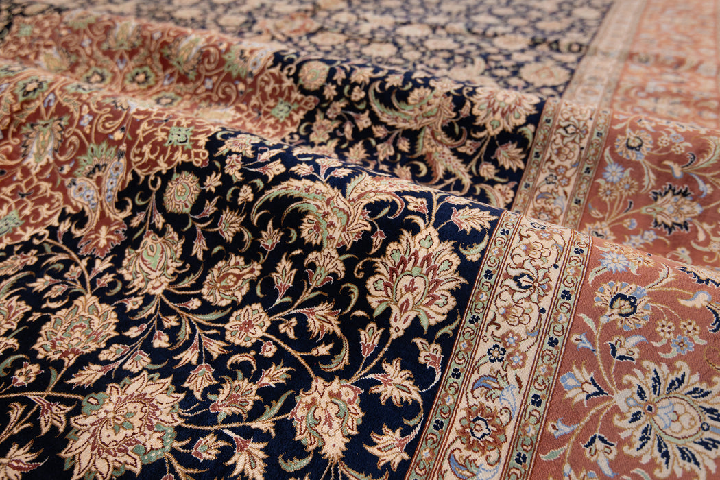 BC31536/4566, SILK QUM RUG, CENTRAL PERSIA, 6'7" X 10'6"