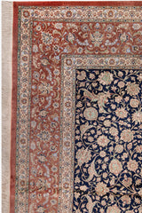 BC31536/4566, SILK QUM RUG, CENTRAL PERSIA, 6'7" X 10'6"