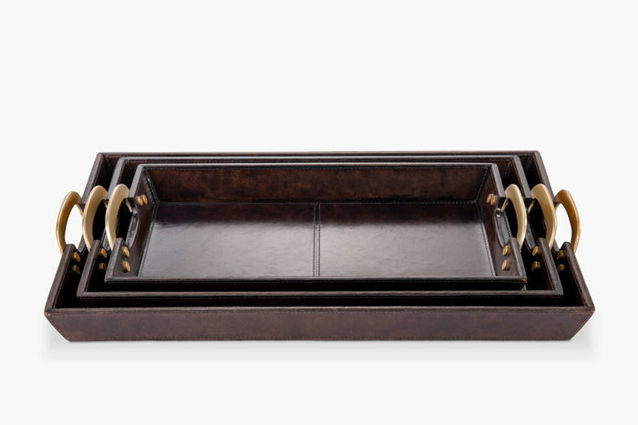 Cade Leather Serving Tray