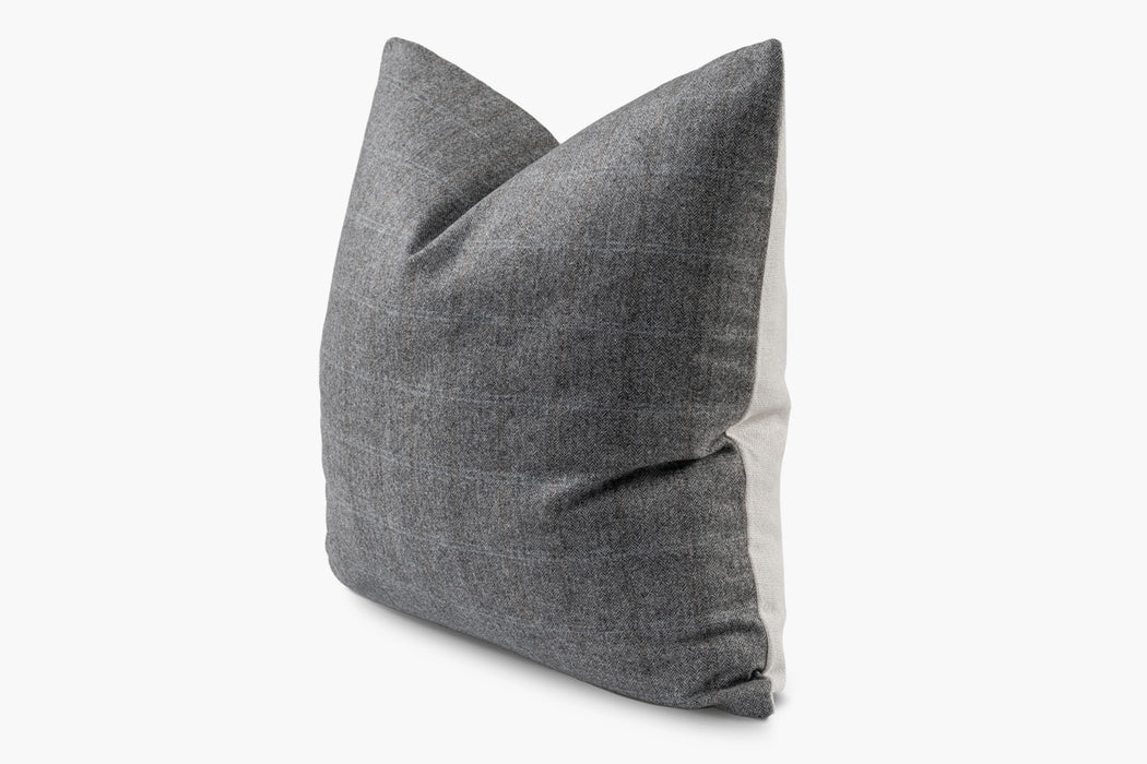 Herringbone Stripe Pillow - Charcoal | Solid Sand