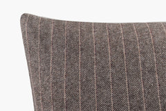 Wool Pinstripe Pillow - Beige | Solid Sand
