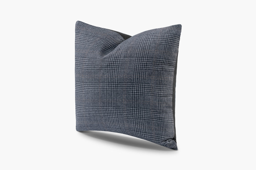 Wool Plaid Pillow - Dark Grey | Carbon