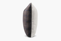 Wool Plaid Pillow - Brown | Solid Sand