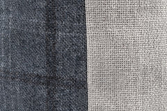 Wool Plaid Pillow - Grey | Solid Sand