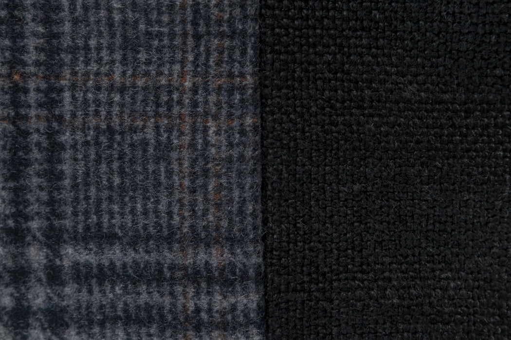 Wool Small Plaid Pillow - Charcoal | Carbon