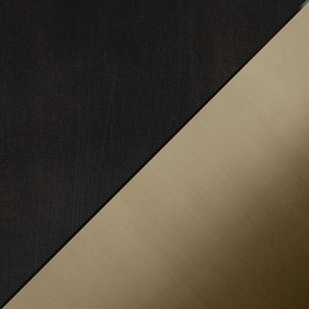 Dark Brown Oak | Antique Brass