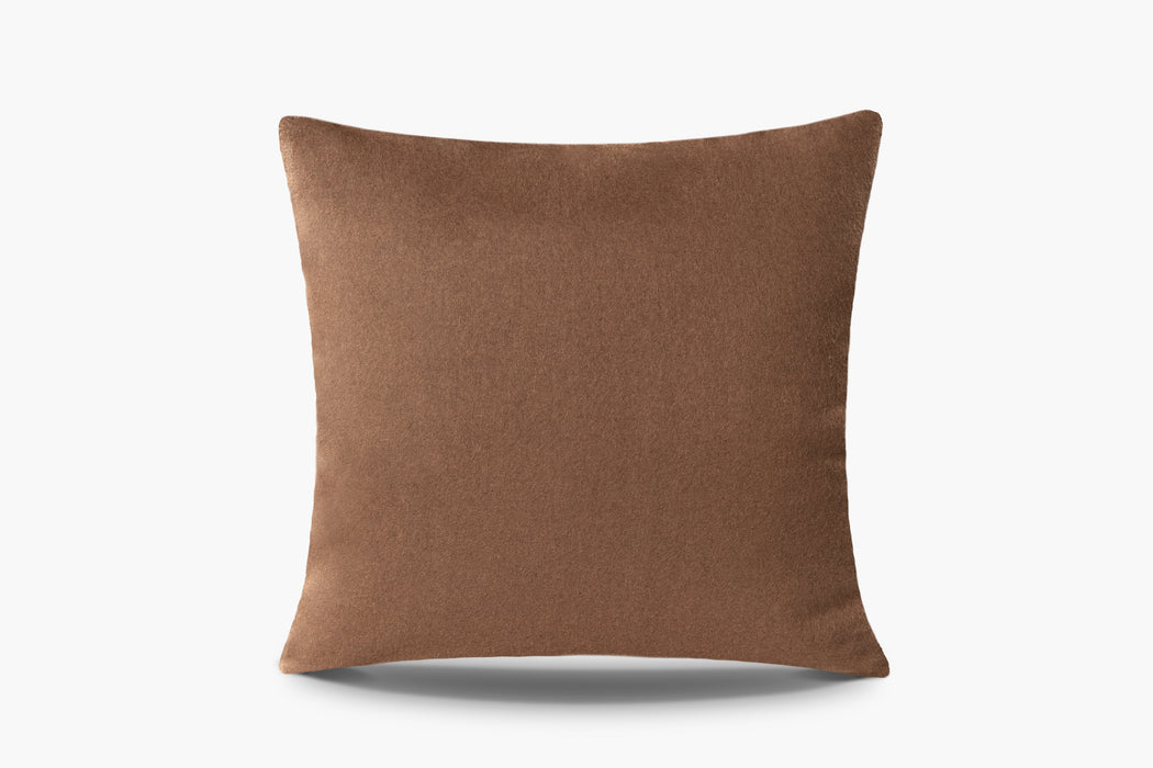 Wool Flannel Pillow - Camel | Solid Sand