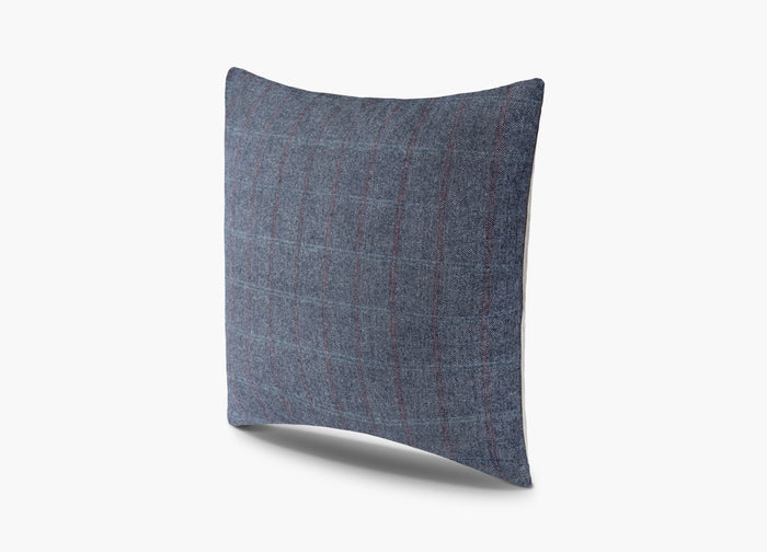 Herringbone Stripe Pillow - Blue | Solid Sand