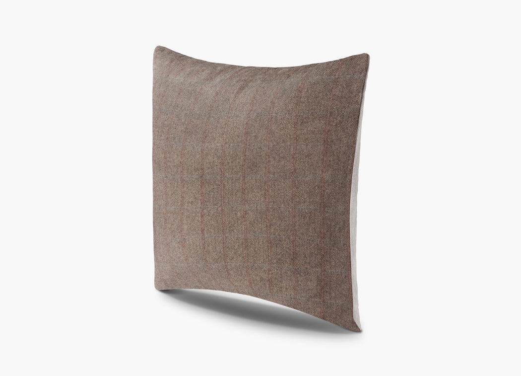 Herringbone Stripe Pillow - Camel | Solid Sand