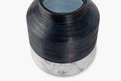 Cotes Vessel - Navy on White Marble