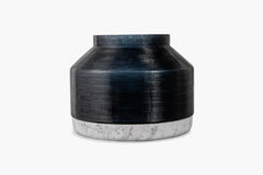 Cotes Vessel - Navy on White Marble
