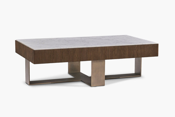 Durham Coffee Table with Marble Top