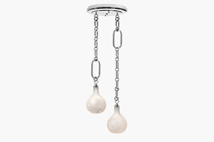 Insignia Double Pendant – Nickel