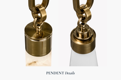 Insignia Double Pendant – Brass