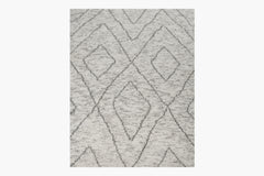 Double Diamond Moroccan Rug – Silver