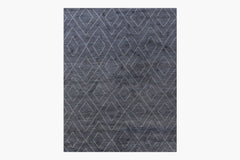 Double Diamond Moroccan Rug – Grey / White