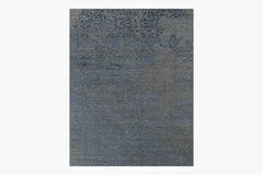 Fleur Rug – Nickel / Washed Indigo