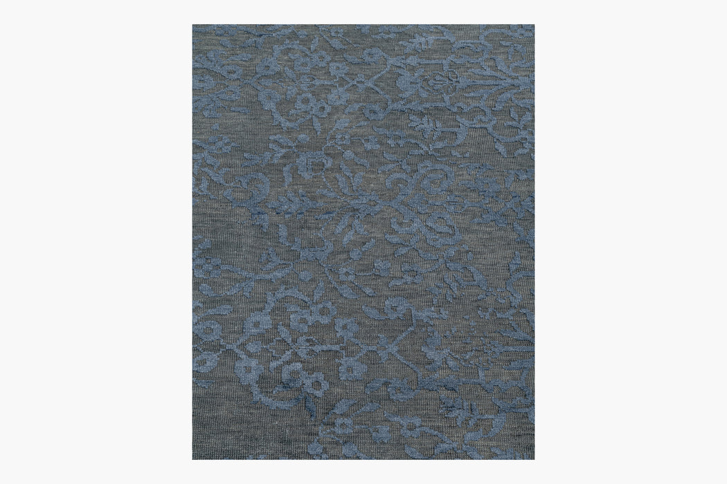 Fleur Rug – Nickel / Washed Indigo