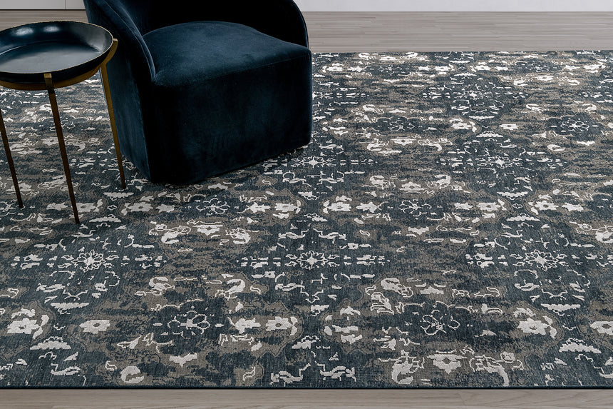 Kera Rug – Indigo / Grey